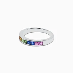Effy Jewelry Watercolors 14K White Gold Multi Sapphire Ring | Rings