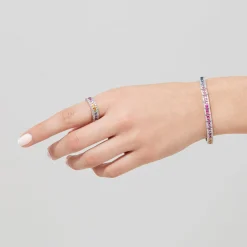Effy Jewelry Watercolors 14K White Gold Multi Sapphire u0026 Diamond Bracelet, 9.16 TCW | Bracelets