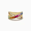 Effy Jewelry Watercolors 14K Yellow Gold Multi Sapphire and Diamond Ring, 2.05 TCW | Rings