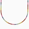 BH Multi Watercolors 14K Yellow Gold Multi Sapphire Tennis Necklace | Necklaces & Pendants