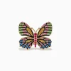 BH Multi Watercolors 14K Yellow Gold Multi Sapphire Butterfly Ring | Rings