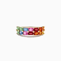 Effy Jewelry Watercolors 14K Yellow Gold Multi Sapphire Ring | Rings