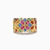 Effy Jewelry Watercolors 14K Yellow Gold Multi Sapphire and Tsavorite Ring | Rings