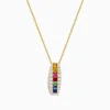 Effy Jewelry Watercolors 14K Yellow Gold Multi Sapphire and Diamond Pendant | Necklaces & Pendants