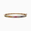 Effy Jewelry Watercolors 14K Yellow Gold Multi Sapphire u0026 Diamond Bangle, 3.60 TCW | Bracelets