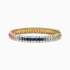 Effy Jewelry Watercolors 14K Yellow Gold Multi Sapphire and Diamond Bracelet | Bracelets