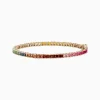 Effy Jewelry Watercolors 14K Yellow Gold Multi Sapphire Tennis Bracelet | Bracelets
