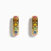 Effy Jewelry Watercolors 14K Yellow Gold Multi Color Sapphire Bezel Hoop Earrings | Earrings