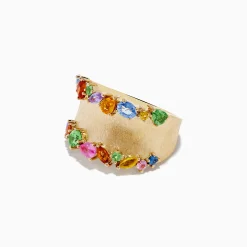 Effy Jewelry Watercolors 14K Yellow Gold Multi Sapphire Ring | Rings