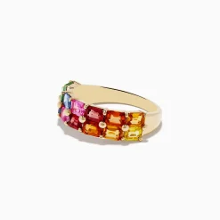 Effy Jewelry Watercolors 14K Yellow Gold Multi Sapphire Ring | Rings