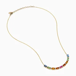 Effy Jewelry Watercolors 14K Yellow Gold Multi Sapphire and Diamond Necklace | Necklaces & Pendants