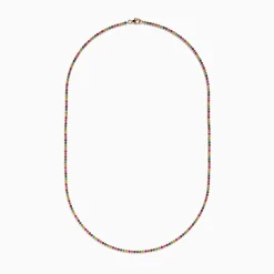 Effy Jewelry Watercolors 14K Yellow Gold Multi Sapphire Necklace | Necklaces & Pendants