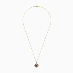 Effy Jewelry Watercolors 14K Yellow Gold Multi Sapphire u0026 Diamond Pendant, 1.85 TCW | Necklaces & Pendants