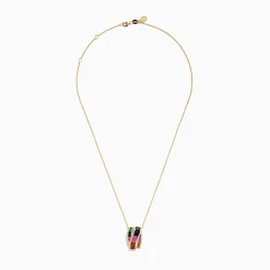Effy Jewelry Watercolors 14K Yellow Gold Multi Sapphire and Diamond Pendant | Necklaces & Pendants