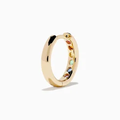 Effy Jewelry Watercolors 14K Yellow Gold Multi Color Sapphire Hoop Earrings | Earrings