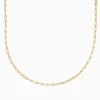 Effy Jewelry Yellow Gold Plated Sterling Silver 18" 2.5mm Paperclip Chain | Accessories