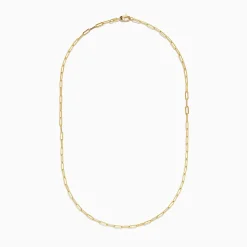 Effy Jewelry Yellow Gold Plated Sterling Silver 18" 2.5mm Paperclip Chain | Accessories